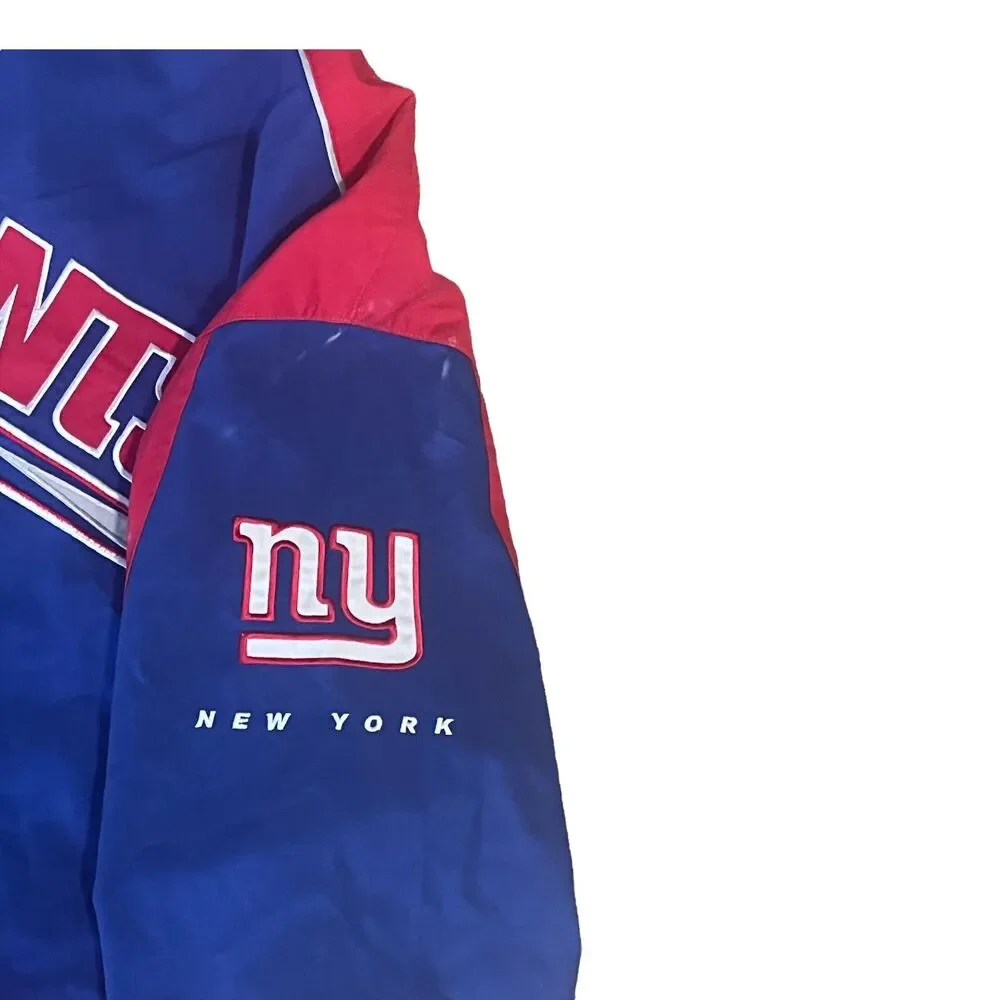 New York Giants Button Snap Front Embroidered Shirt - Size XXL - RARE